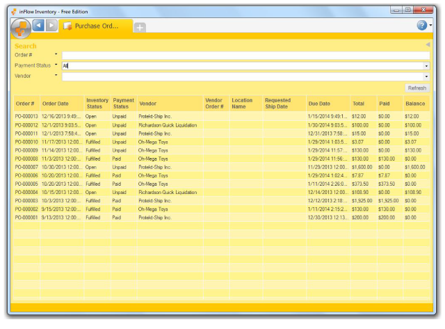 excel purchase order tracking template
