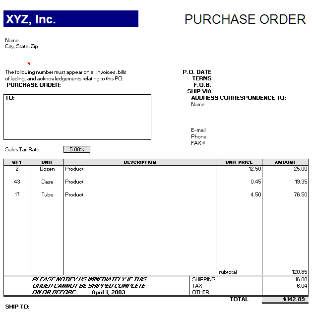 Order Form Template Excel Download from www.inflowinventory.com