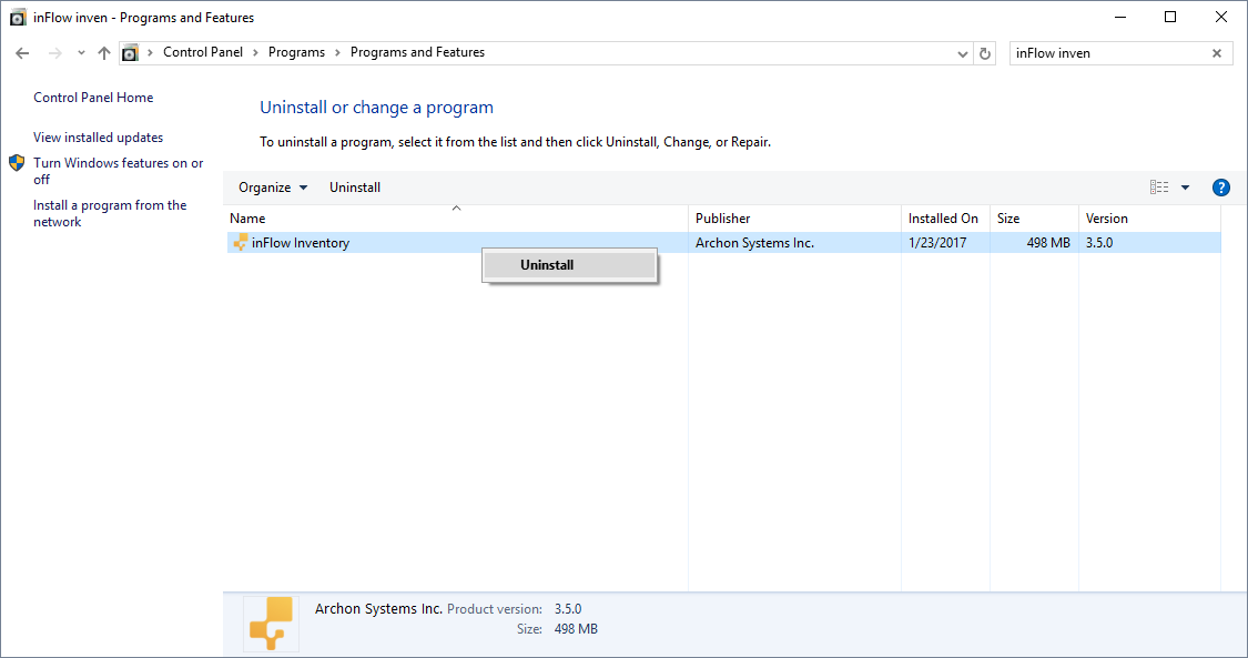 windows 10 remove programs