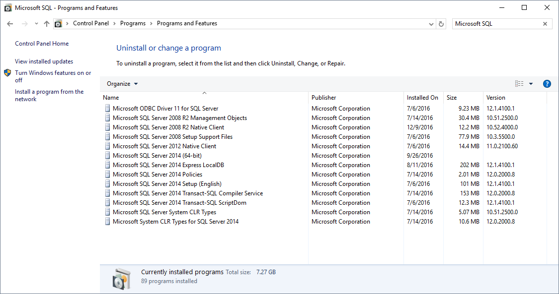 Uninstall Microsoft Sql Server Compact Uninstall Microsoft Sql Server Compact