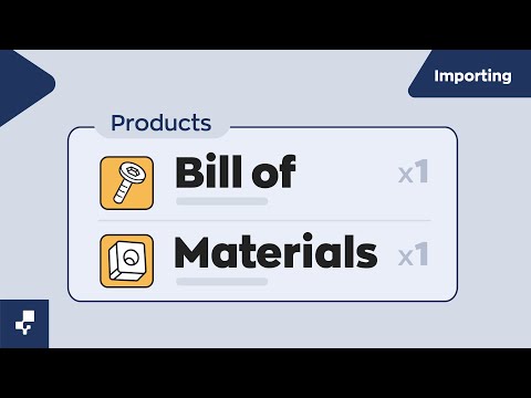 Importing Bill of Materials | Importing Data to inFlow