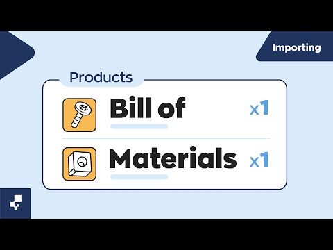 Importing Bill of Materials | Importing Data to inFlow