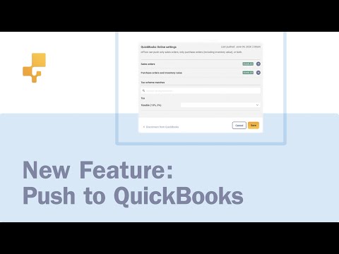 New Feature: Push to QuickBooks Online