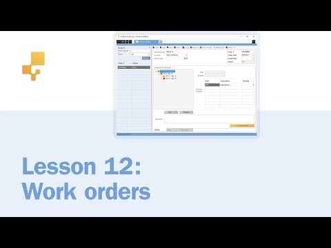 Lesson 12: Work Orders | inFlow On-Premise