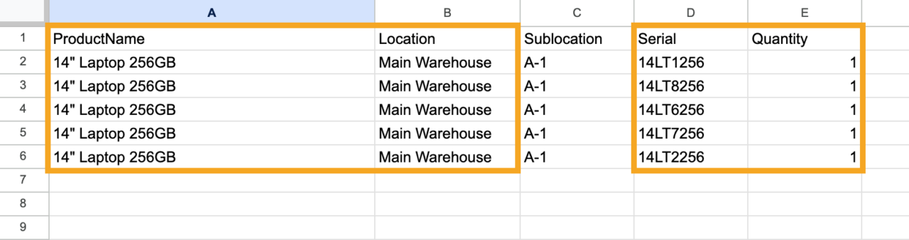 How to import stock levels and serial numbers into inFlow - inFlow ...