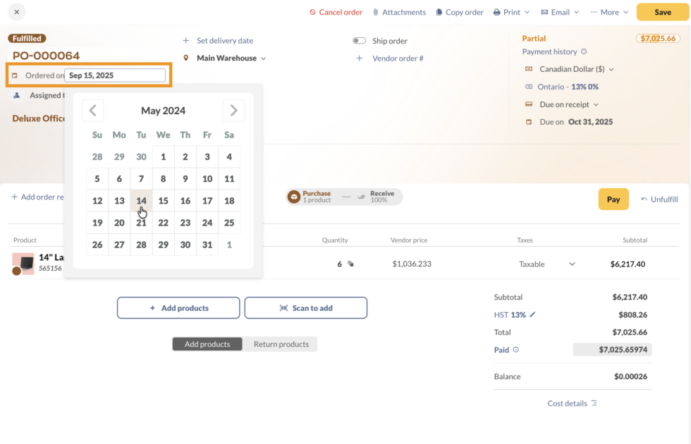 How to add starting inventory levels to inFlow with purchase orders ...