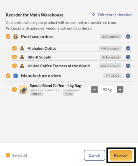 How to set up product reordering in inFlow - inFlow Inventory