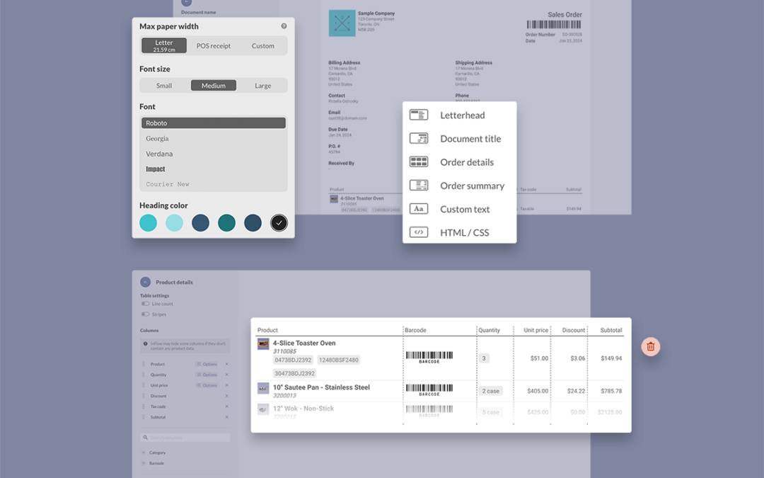 How to customize your documents with inFlow’s Document Designer