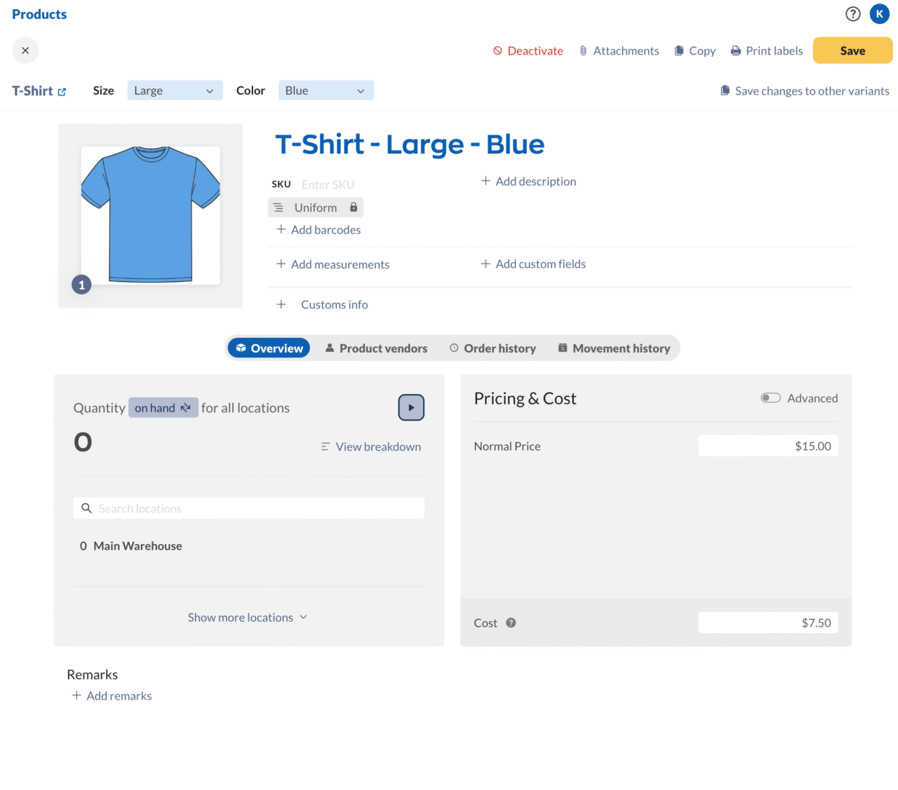 How to track variants in inFlow (sizes and colors) - inFlow Inventory