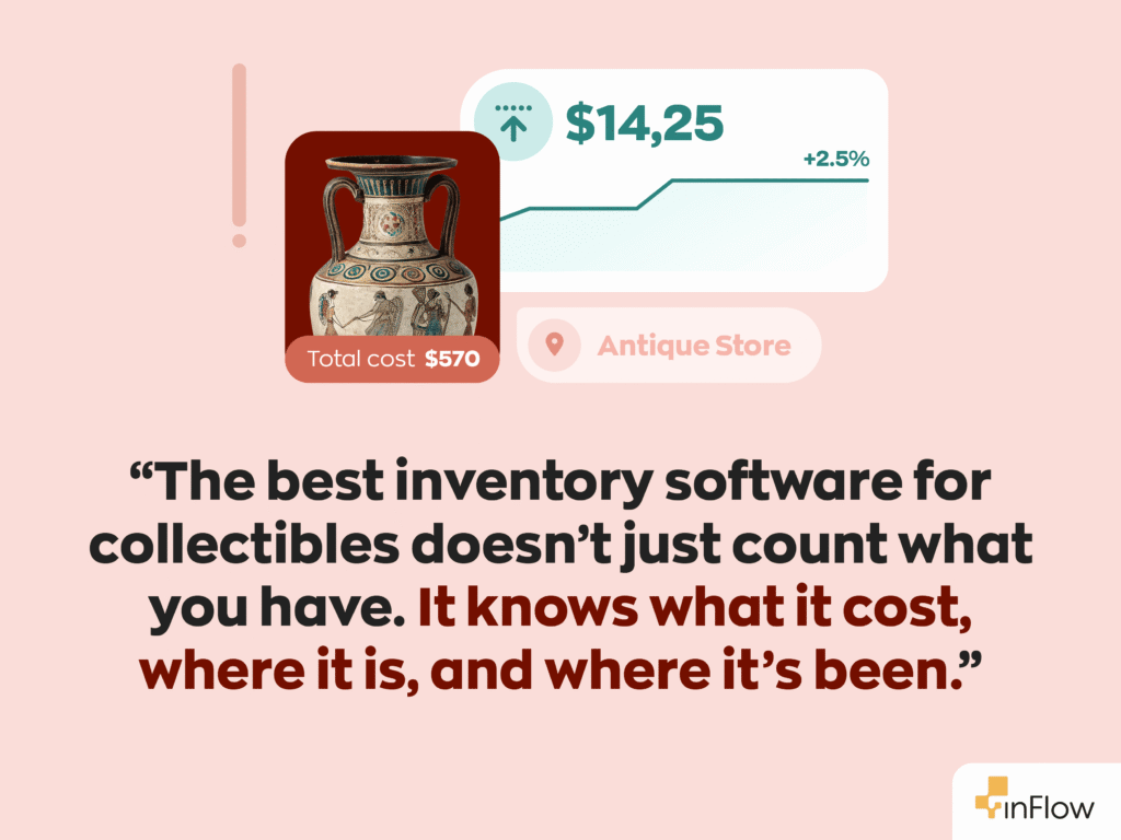 &ldquo;The best inventory software for collectibles doesn't just count what you have. It knows what it cost, where it is, and where it's been.&rdquo;
